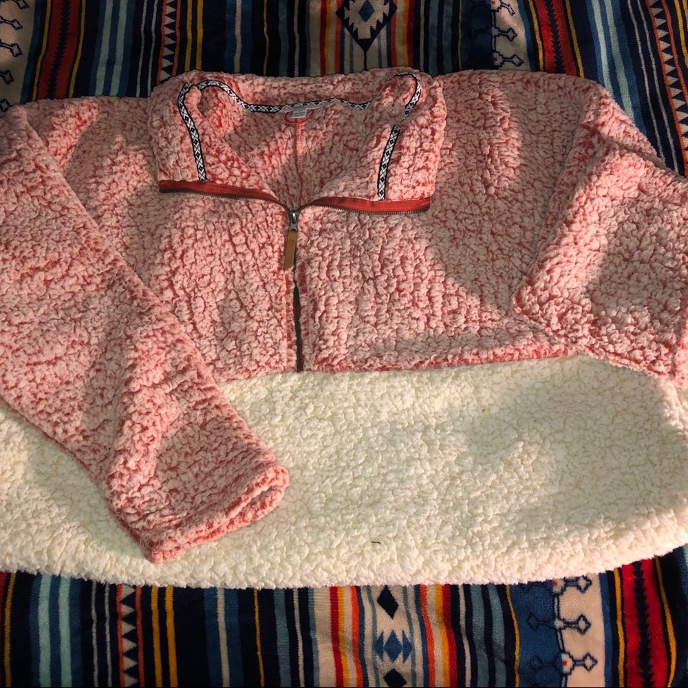 Fluffy Teddy Fleece High Collar Sweatshirt Jacket
